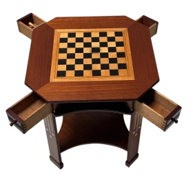 Vienna Secession Chess Table or Game Table, 1900s